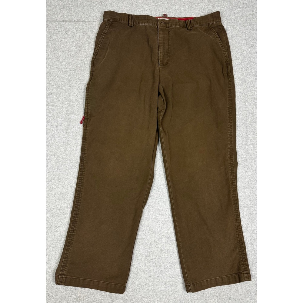 Dockers D3 Canvas Pants Mens 38x30 Brown Relaxed Workwear Chino